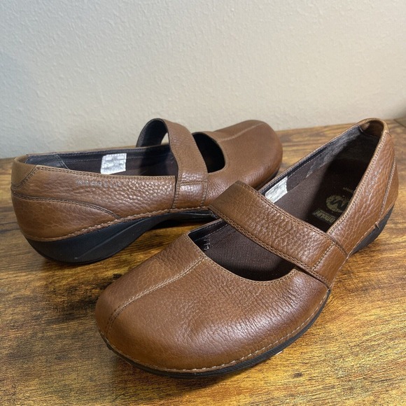 Merrell Shoes - MERRELL Womens BRIO Merry Jane Shoes 10 Ortholite Brown Leather